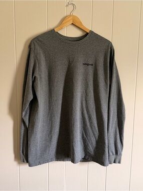 Patagonia Men's Heather Charcoal Gray Long-Sleeve T-Shirt